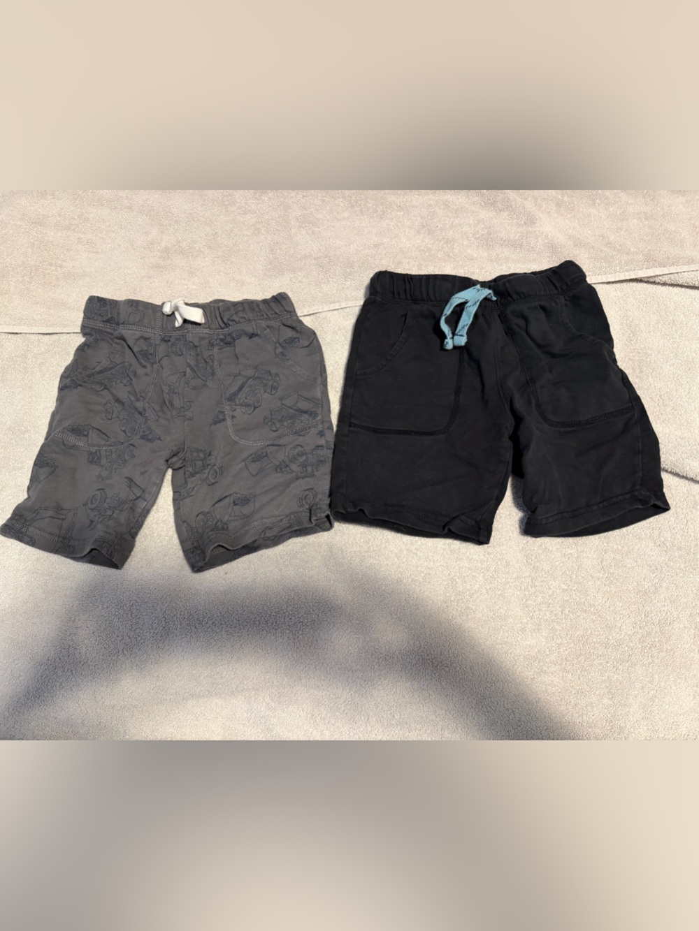 Carter's Gray and Black Boys' Cotton Shorts Set